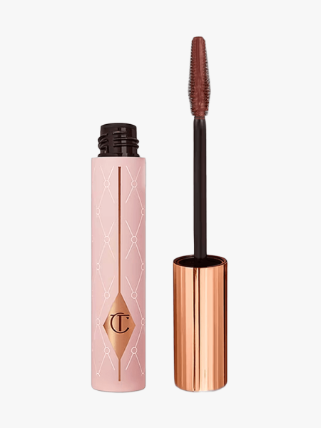Charlotte Tilbury Pillow Talk Push Up Lashes Volumizing & Lengthening Mascara in Dream Pop in branded component on a light gray background