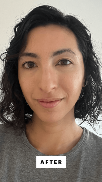 Pai after applying the Lancôme Teint Idole Ultra Wear Foundation